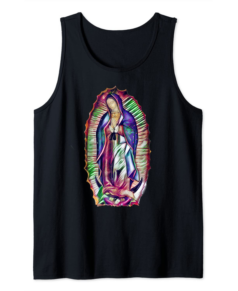 Our Lady of Guadalupe Catholic Mexico Virgin Mary Color 102 Tank Top