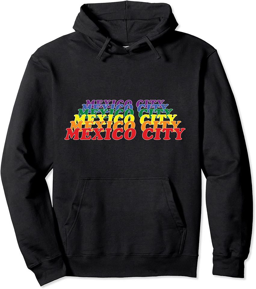 Mexico City Gay Pride Rainbow Pullover Hoodie