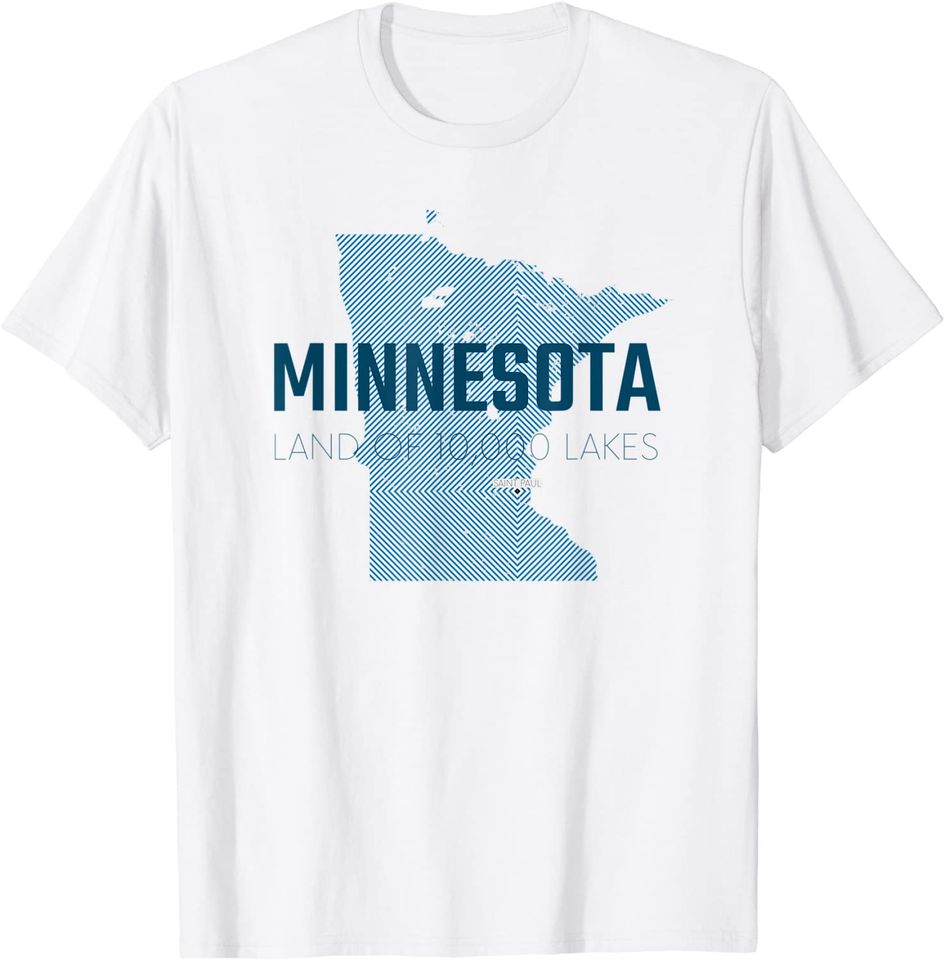 Cool Minnesota Map The Land Of T-Shirt