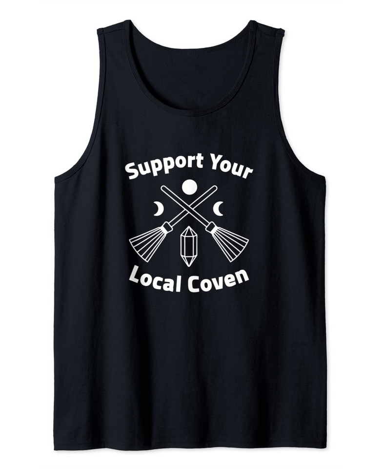 Magick Witchcraft Hoodoo Tarot Support Your Local Coven Tank Top