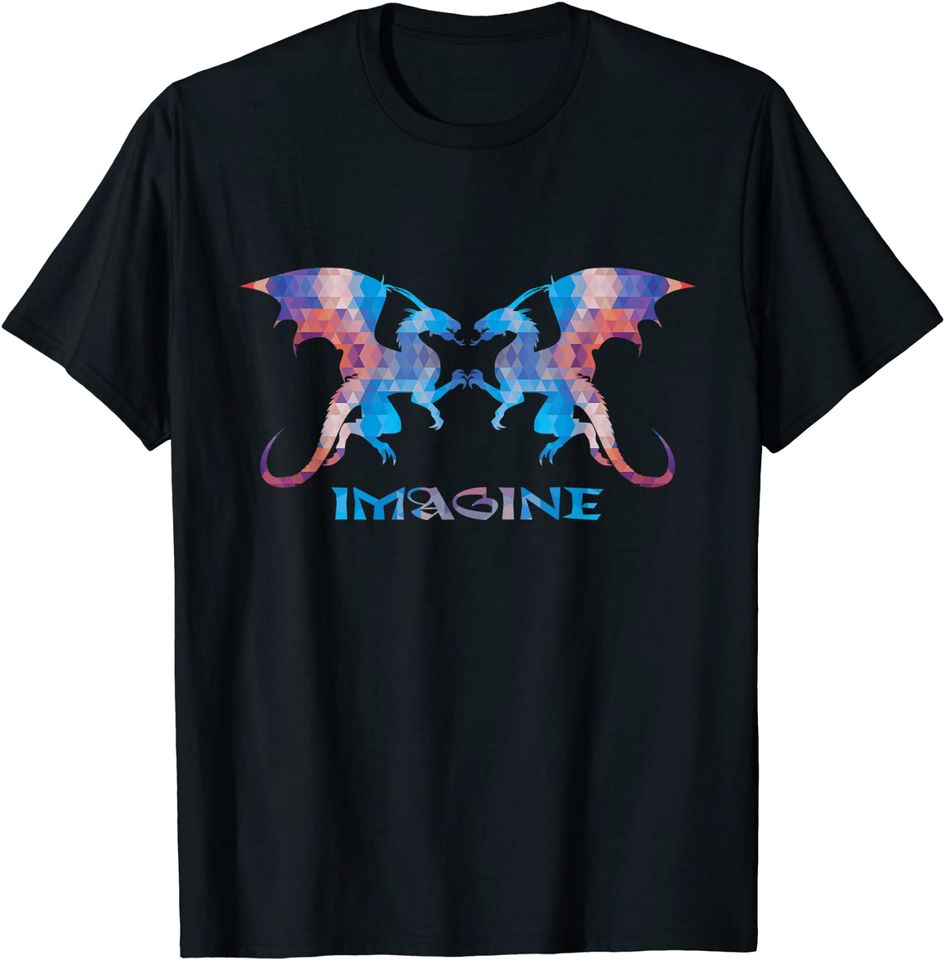 Wings Of Fire T-Shirt Fractal Fantasy Dragons - Imagine