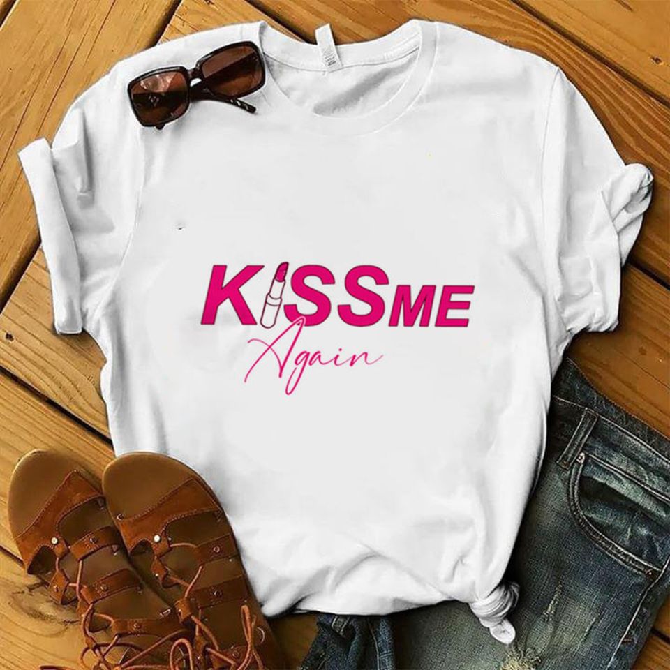 Lipstick Kiss Me Again TShirt, Kiss Me Again TShirt, Naughty Lips Kiss Me Again Shirt