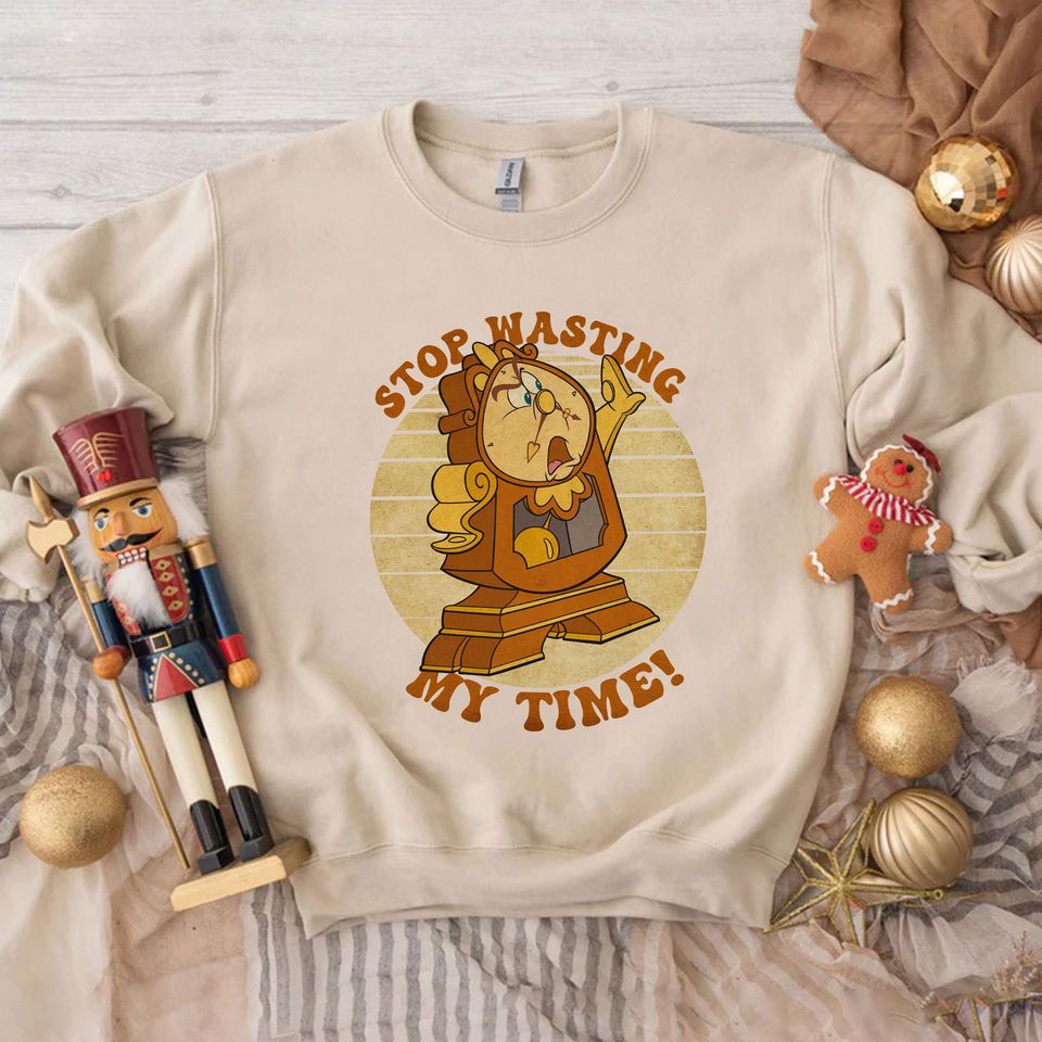 Disney Cogsworth Stop Wasting My Time Sweater