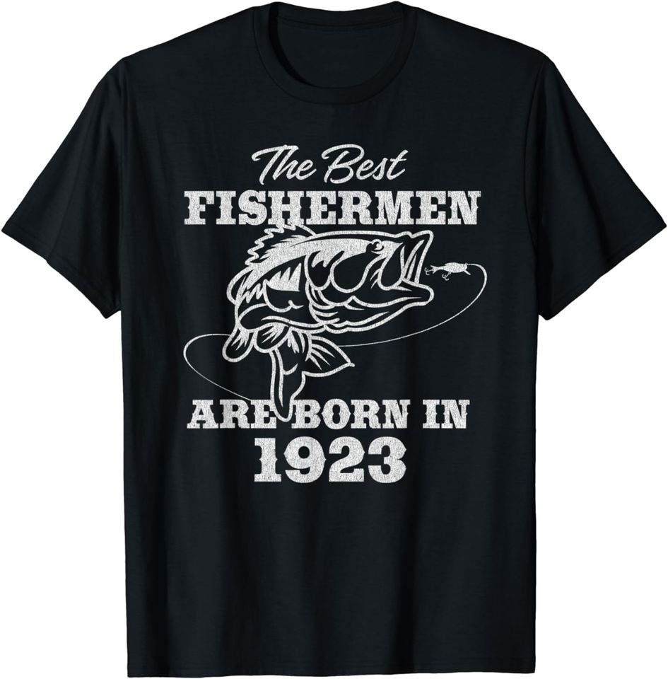 Fisherman: Fishing 1923 100th Birthday T-Shirt