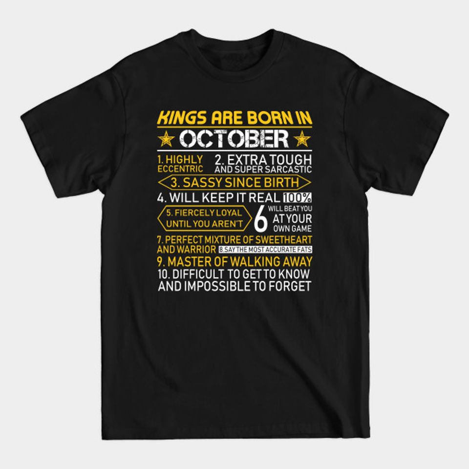 October Birthday - Birthday - T-Shirt
