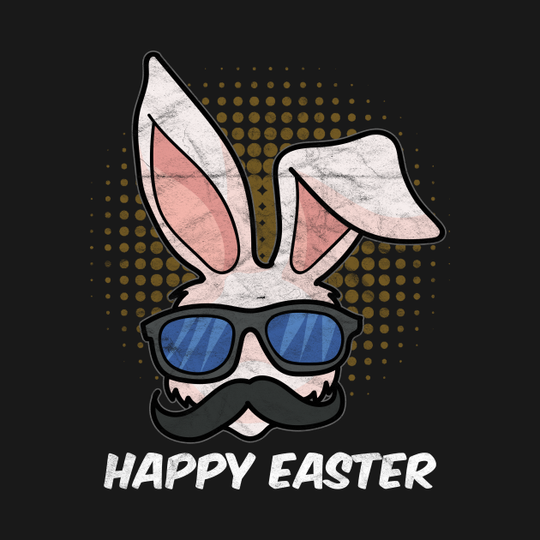 EASTER - Happy Easter Bunny With Eyeglass and Mustache - Easter Sunday - Tank Top