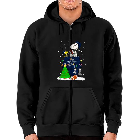 Dallas Cowboys Snoopy And Woodstock Christmas Zip Hoodie
