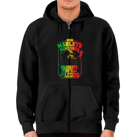 Bob Marley's Birthday Zip Hoodies