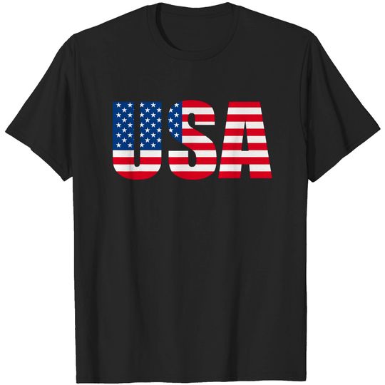 USA T Shirt: Patriotic American Flag Shirt - Men Women Kids T-Shirt
