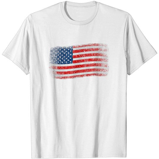 American Flag TShirt Men Women 4th of July Vintage USA Flag T-Shirt
