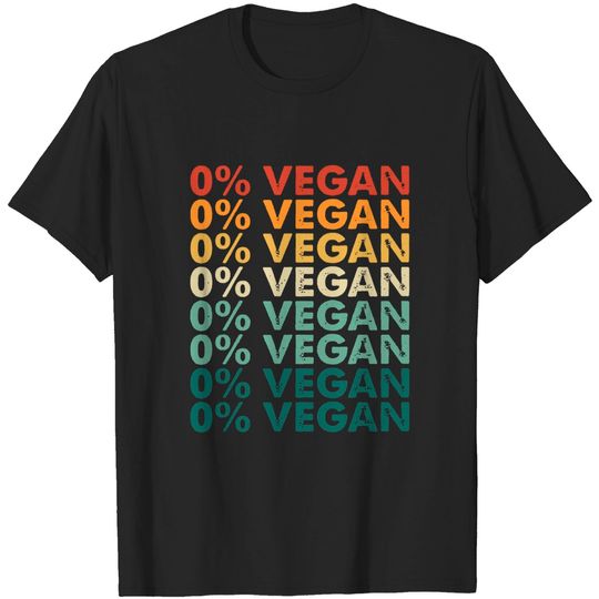 Zero Percent Vegan BBQ Carnivore Meat Eater Vintage T-Shirt