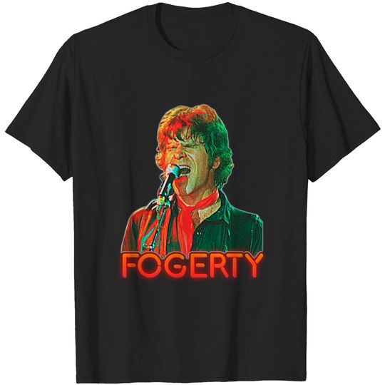 John Fogerty :: Bad Moon Retro 70s FanArt - John Fogerty - T-Shirt