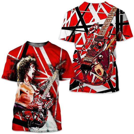 van Shirt 3D, Rock Band Shirt 3D ,Music Lovers ,Vintage 90's Shirt, All Over Shirt, 3D Custom T-Shirt