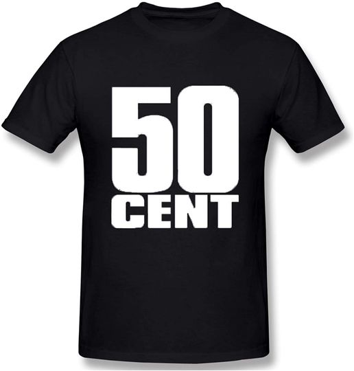 Men's Retro Graphic Print T-Shirt Hip-Hop Rap Music Short-Sleeved Black