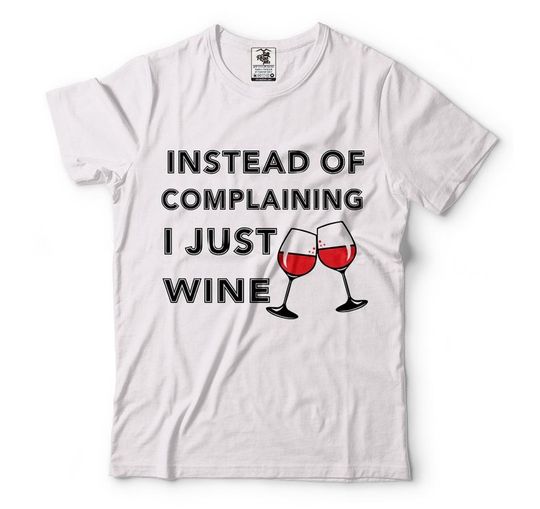 Funny Drinking T-Shirt, Wine T-Shirt, Drinking Wine, The Lonely With Wine