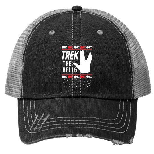 Star Trek The Halls Ugly Christmas Classic Trucker Hats