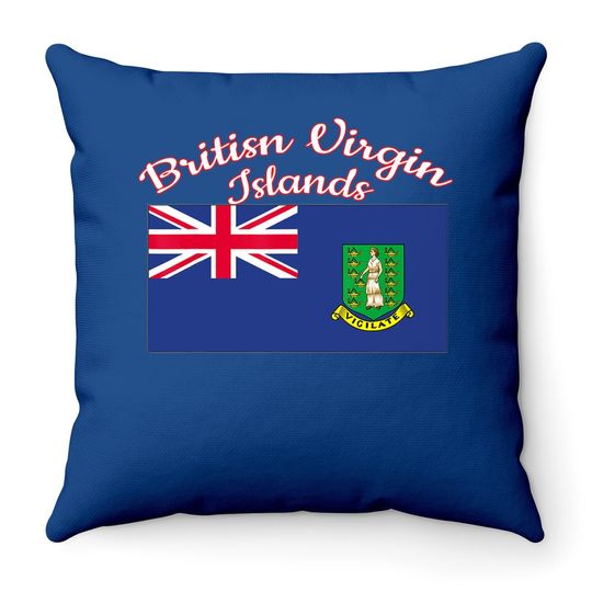 British Virgin Islands Flag Throw Pillow