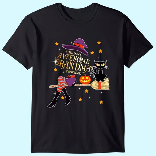 This is My Awesome Grandma Costume Halloween Grandma Witch T-Shirt