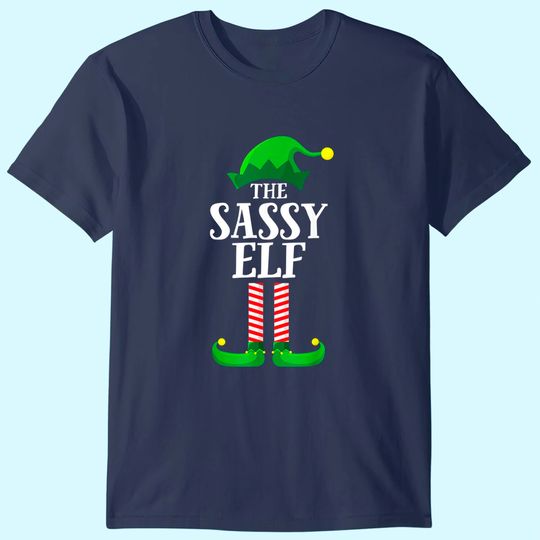 Sassy Elf Matching Family Group Christmas Party Pajama T Shirt