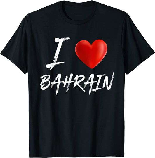 I Heart Love Bahrain Tourist Souvenir T Shirt