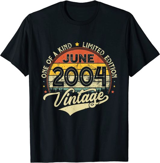 Retro Born In June 2004 T Shirt