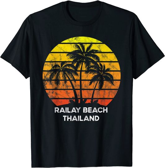Railay beach Thailand Beach Palm Tree T-Shirt