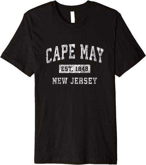 Cape May New Jersey NJ Vintage Established Sports Design Premium T-Shirt