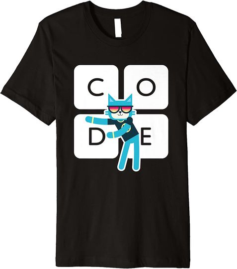 Code Dance Party Cat Premium T-Shirt