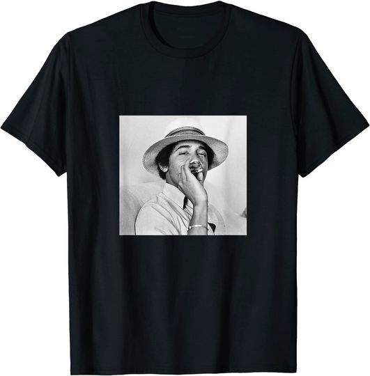Barack Obama Smoking in College | Vintage Young Obama Tshirt