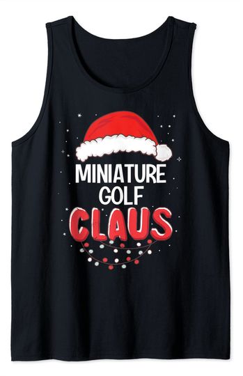 Miniature Golf Santa Claus Christmas Matching Tank Top
