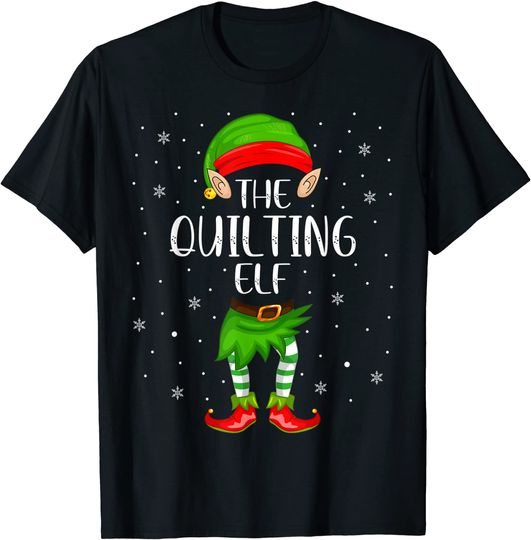 Quilting Elf Xmas Party Matching Family Christmas T-Shirt