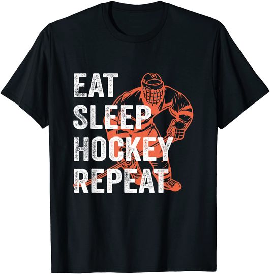 Eat Sleep Hockey Repeat Shirt Cool Sport Player T-Shirt