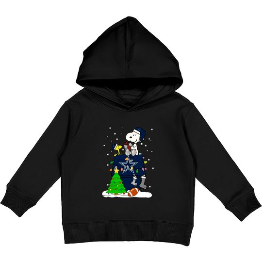 Dallas Cowboys Snoopy And Woodstock Christmas Kids Pullover Hoodie
