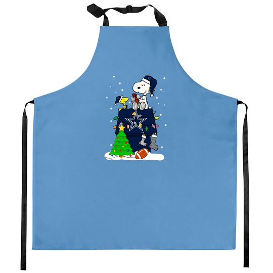 Dallas Cowboys Snoopy And Woodstock Christmas Kitchen Apron