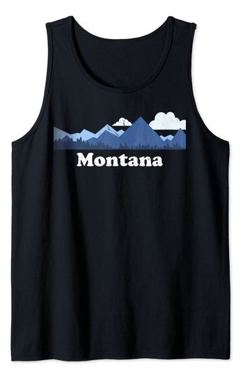 Vintage Retro 70s Montana Rocky Mountains Vacation Tank Top