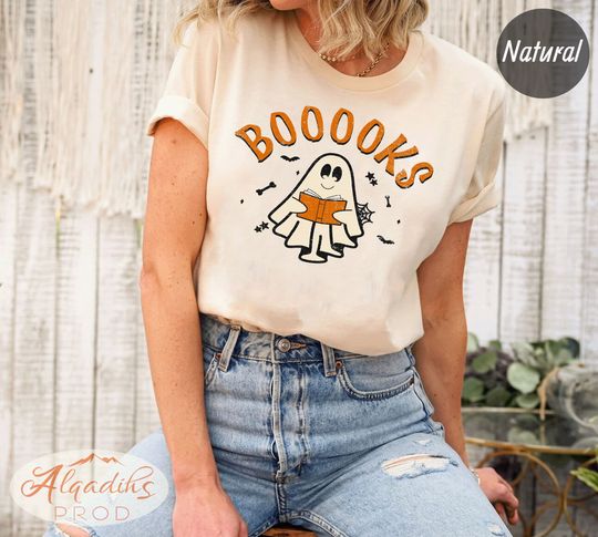 Halloween Teacher Shirt, Booooks Shirt, Book Lover Halloween Reading Shirt