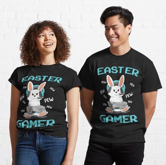 Gamer Gaming Hoppy Outfit Bunny Day Boys Bunny Easter Easter Classic T-Shirt