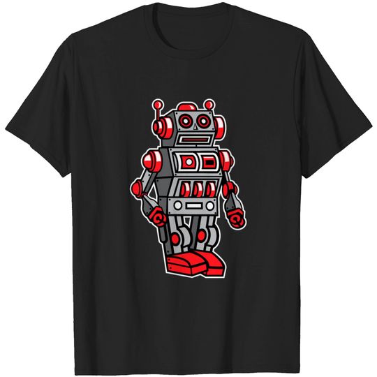 Retro Metal Toy Robot T Shirt