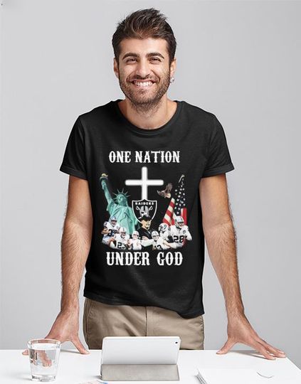 Las Vegas Raiders One Nation Under god American flag 2022 T-Shirt